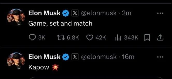 일론 머스크 게임종료 선언