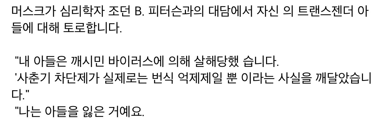 일론 머스크가 트럼프를 지지한 이유