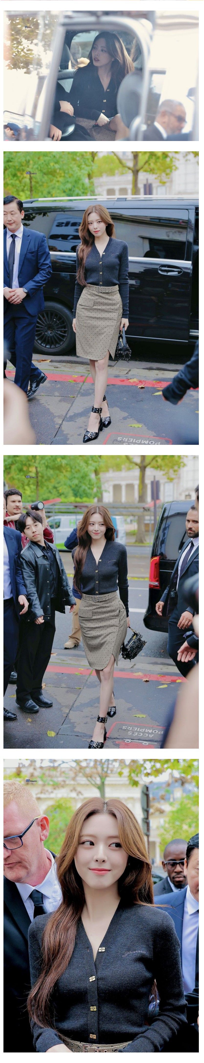 패션쇼장에 들어서는 ITZY 유나