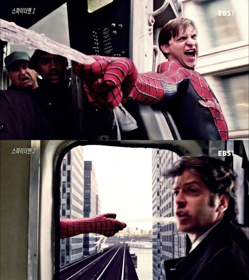 <스파이더맨> 시리즈 중 최고의 명장면 중 하나 ㄷㄷ...