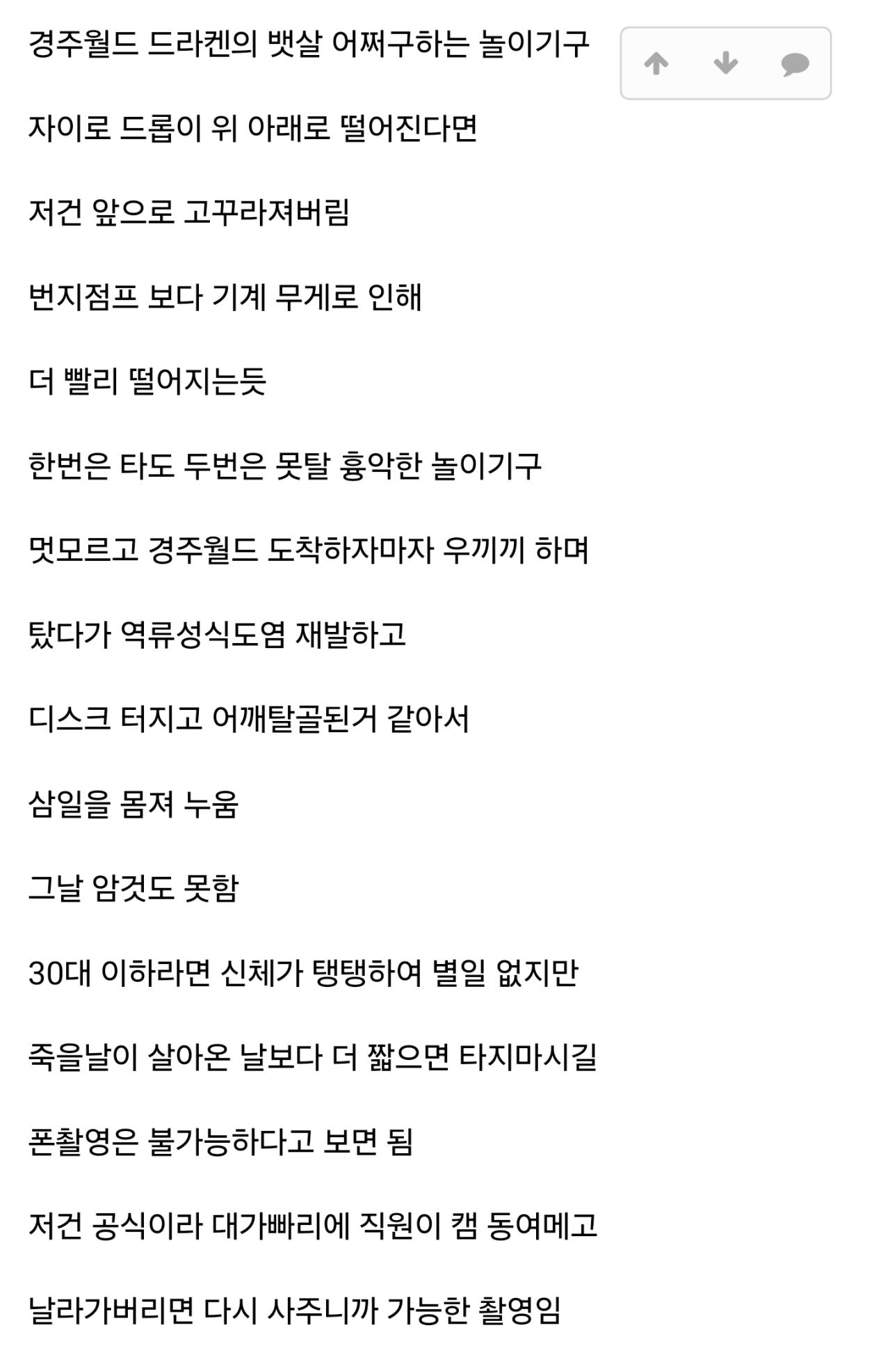 진짜 뒤지라고 만든 놀이기구