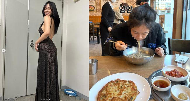 시상식 끝나고 냉면 흡입하는 비비