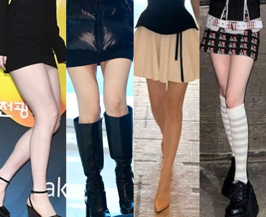 스타들의 패션, 초미니스커트 모음(카리나, 김지원, 박보영, 시은)