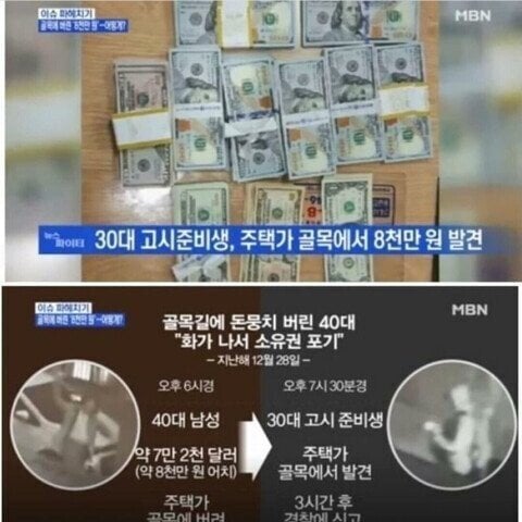 길에서 7만 달러 주운 고시생