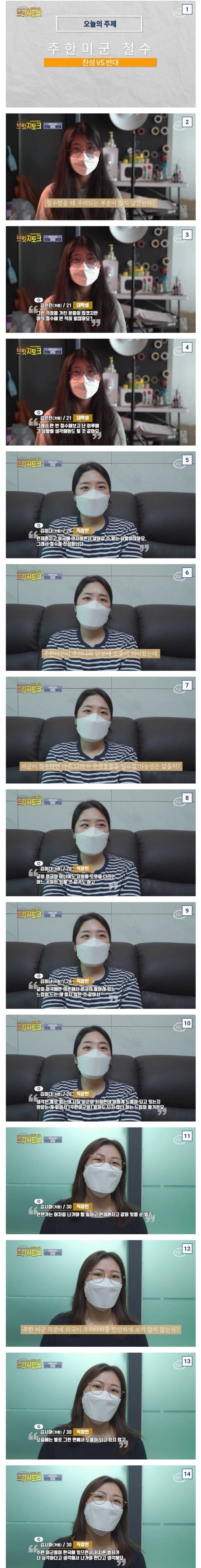 주한미군 철수하자는 여성들