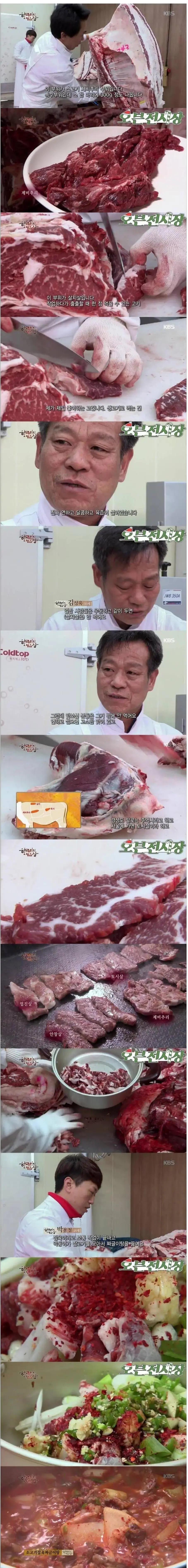 소고기 전문가가 뽑은 맛있는 부위
