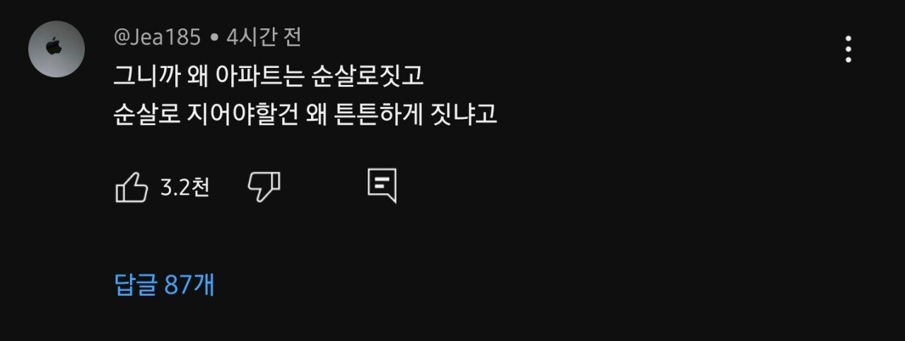 무안공항 둔덕관련 뼈저리게 와닿은 유튜브 댓글