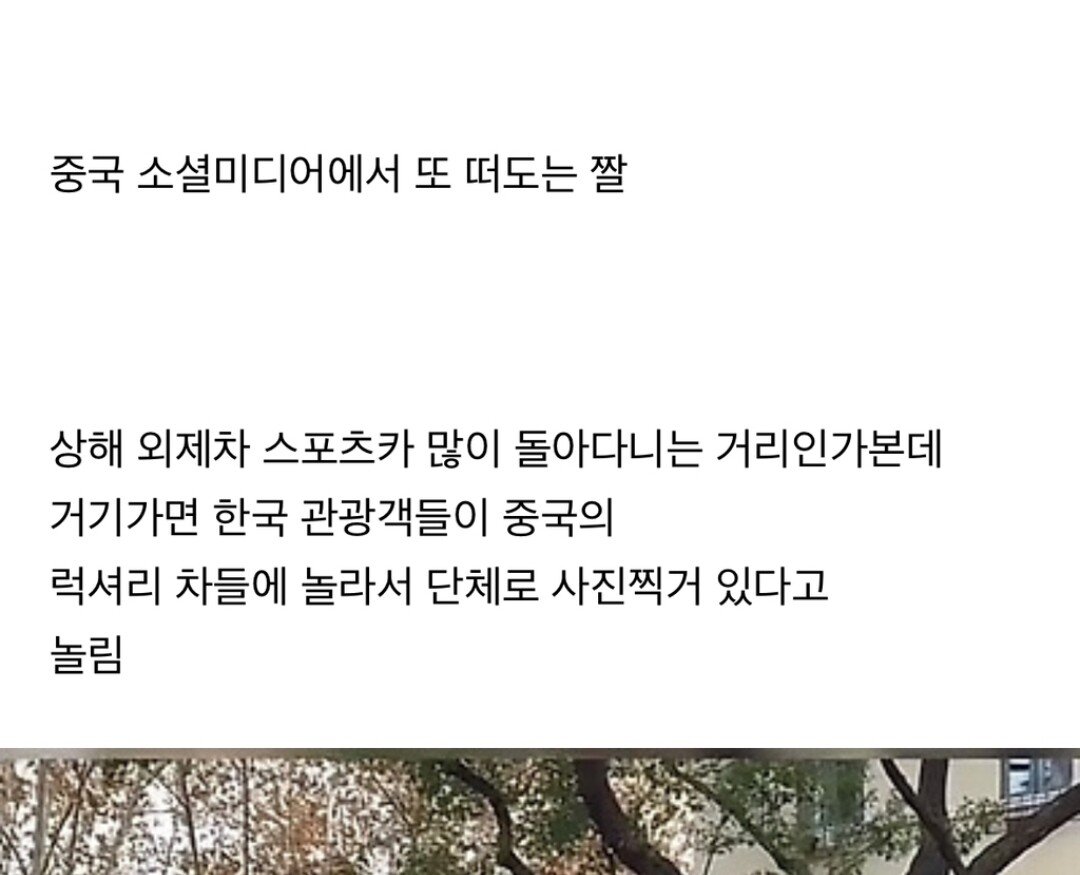 상하이 관광간 한국인들 앞에서 공짜 모터쇼해주는 중국인들