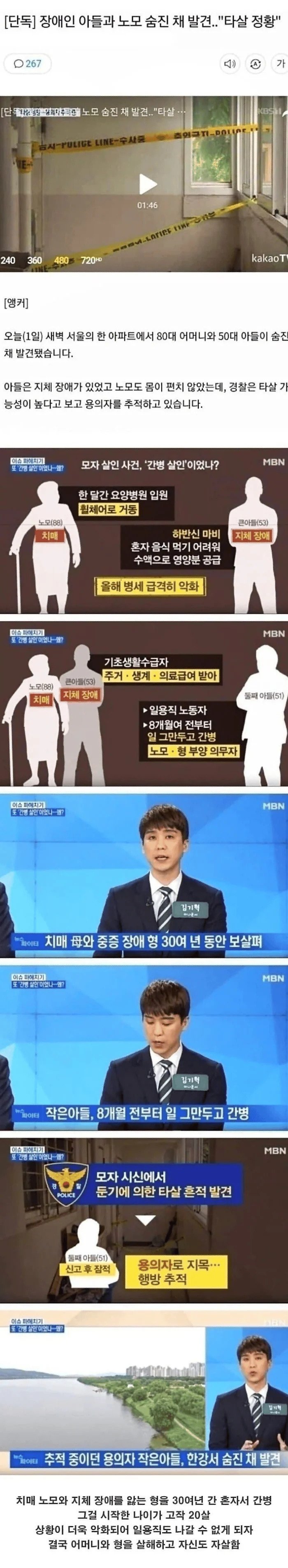 둘째가 가족을 죽이고 자살한 이유