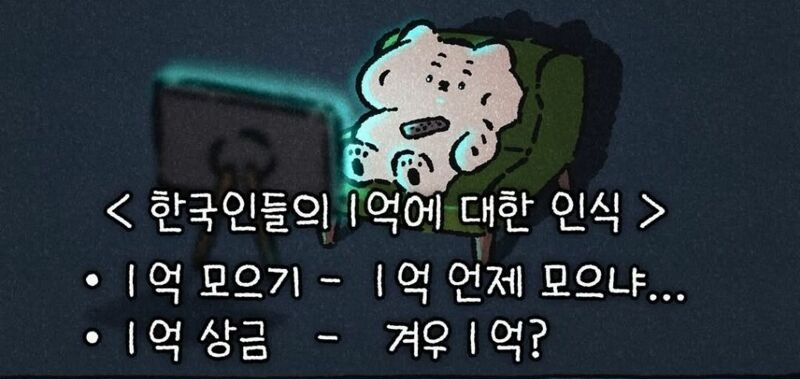 한국인들 1억 원 인식