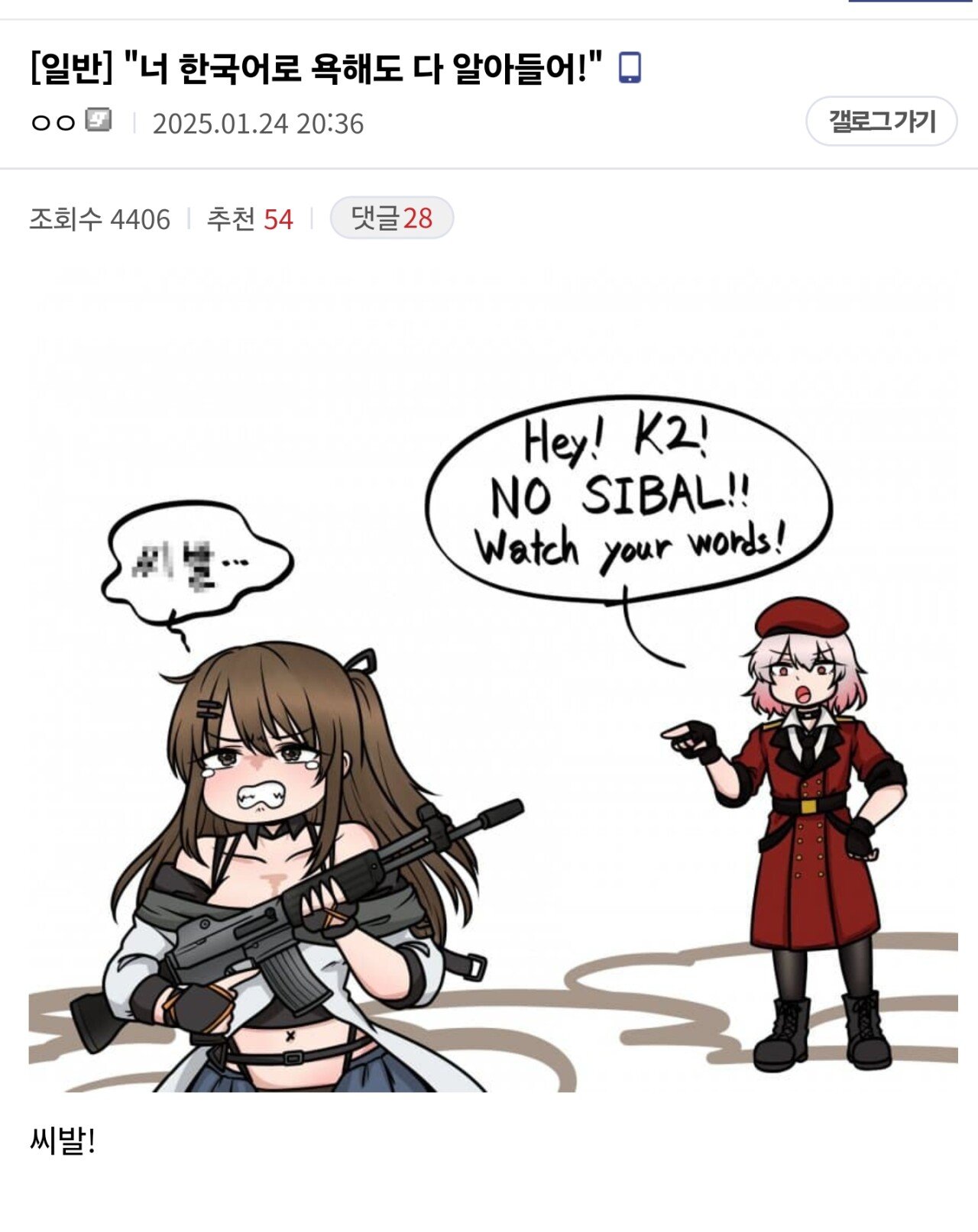 "너 한국어로 욕해도 다 알아들어!"