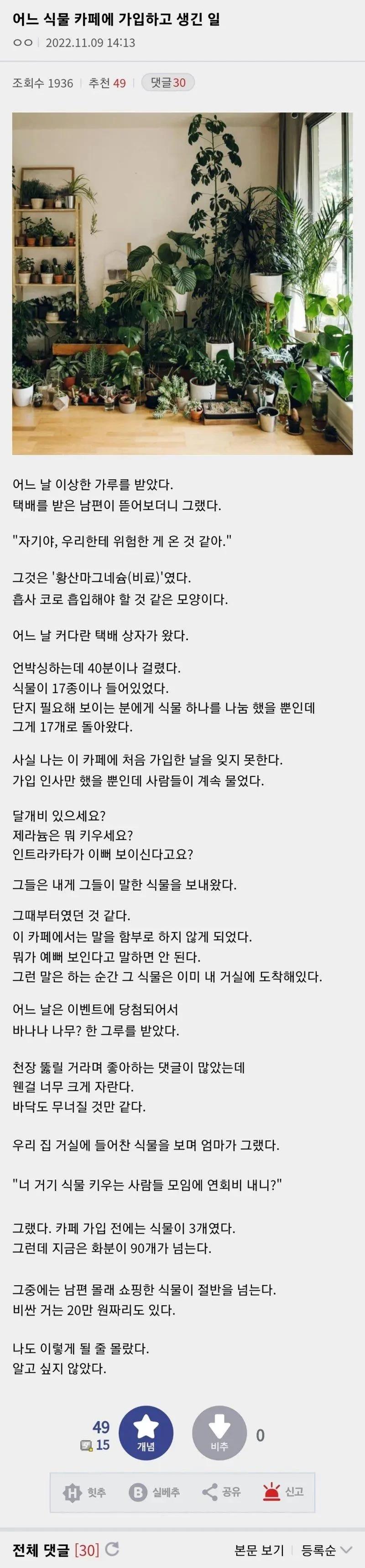 식물 카페에 함부로 가입하면 안 되는 이유