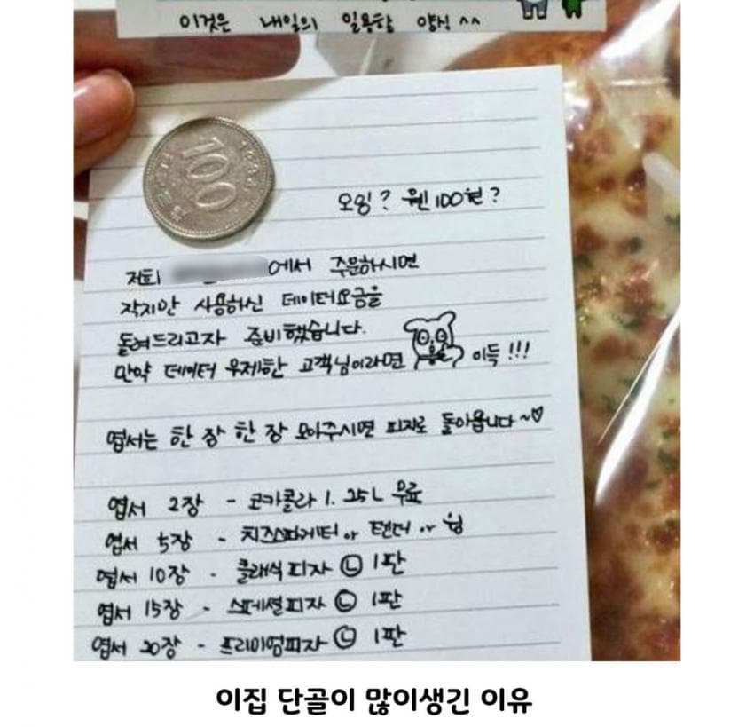어느 한 피자집이 장사 잘되는 이유
