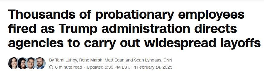 미국에서 공무원 1만명 가까이 해고 됨 "발런타인데이 대학살"ㄷㄷㄷ