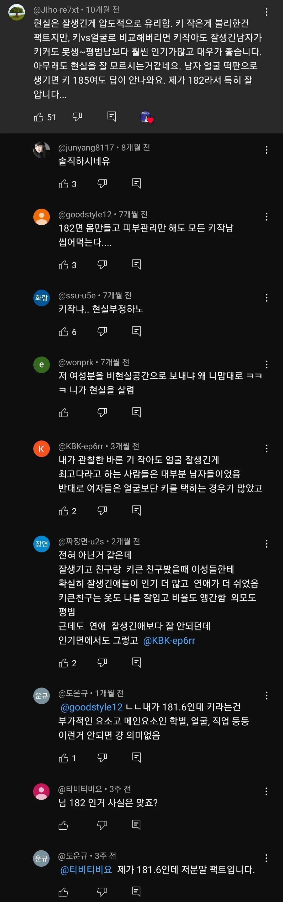 여자들이 좋아하는 남자 외모 키 vs 얼굴