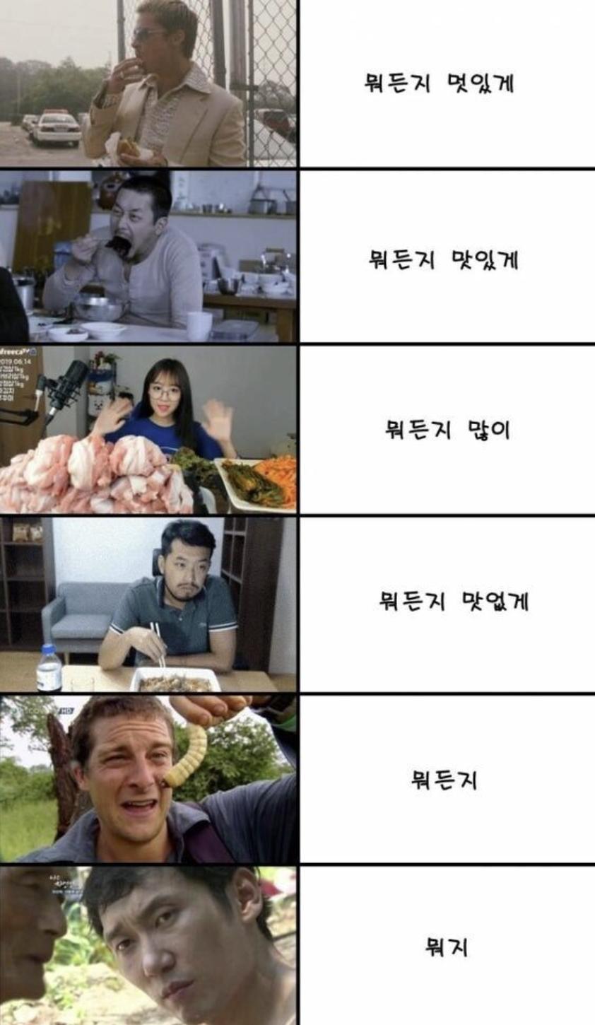 음식을 먹는 6가지 유형