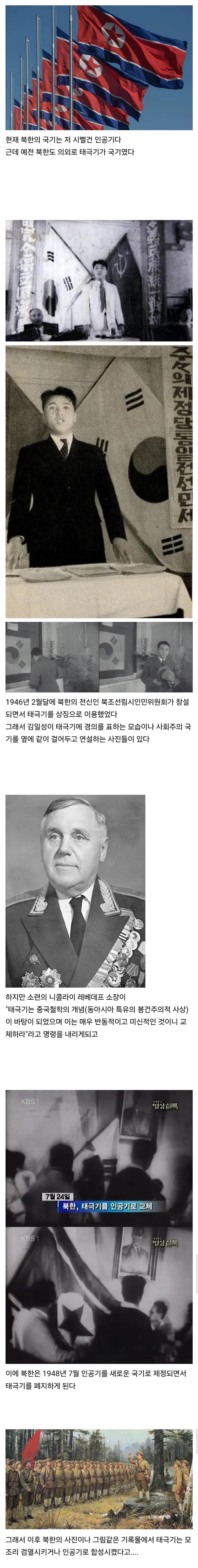 의외로 북한에서도 국기였던 태극기
