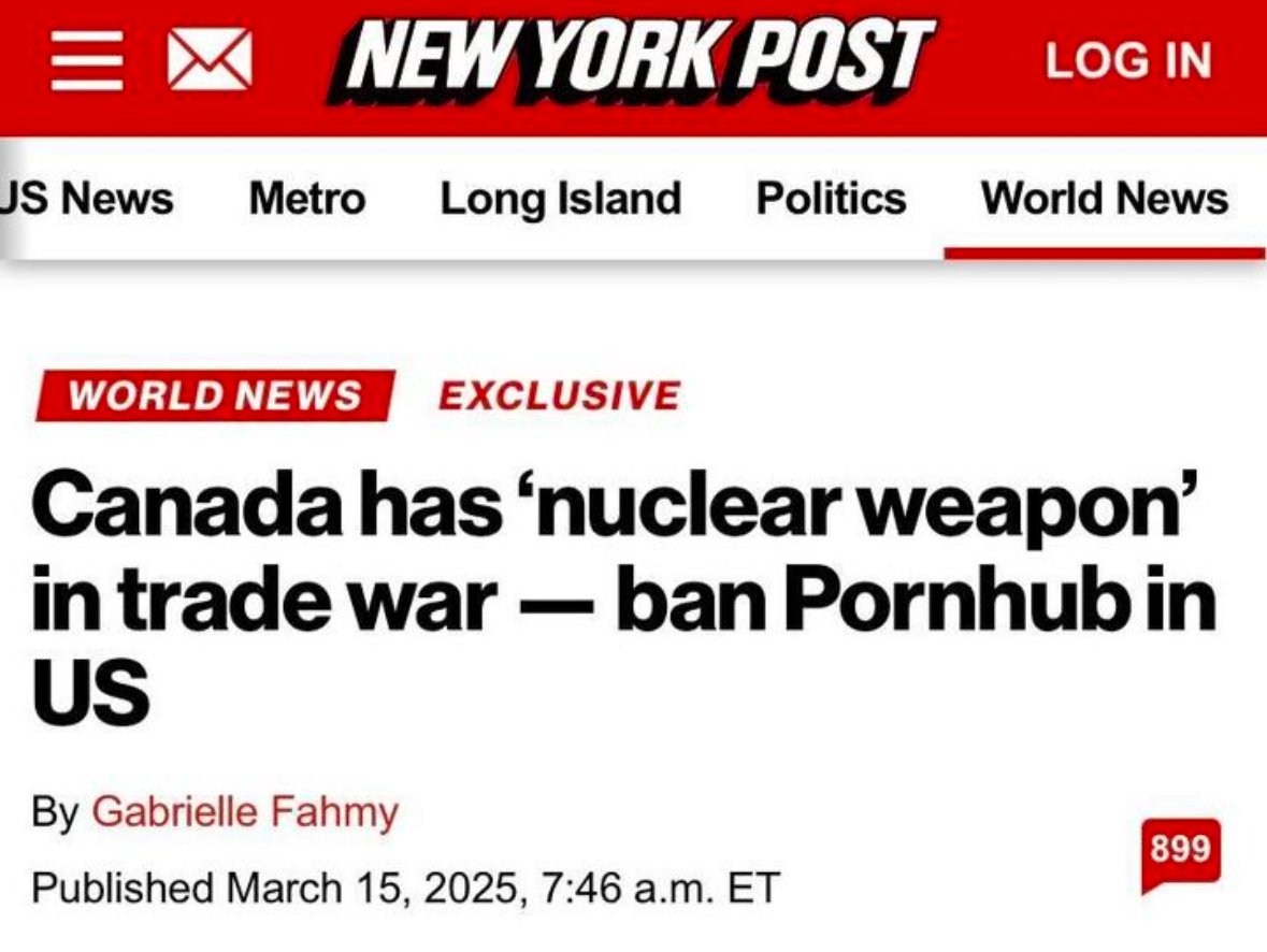 미국과 관세 전쟁중인 캐나다의 핵무기급 강력한 카드 ㄷㄷㄷ