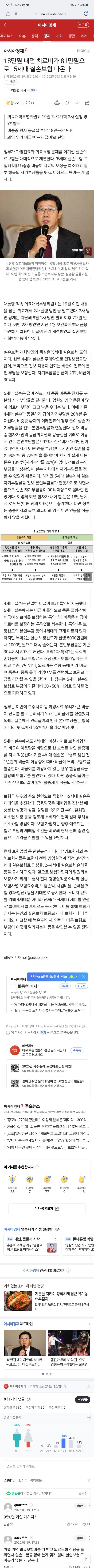 18만원 내던 치료비가 81만원으로…5세대 실손보험 나온다
