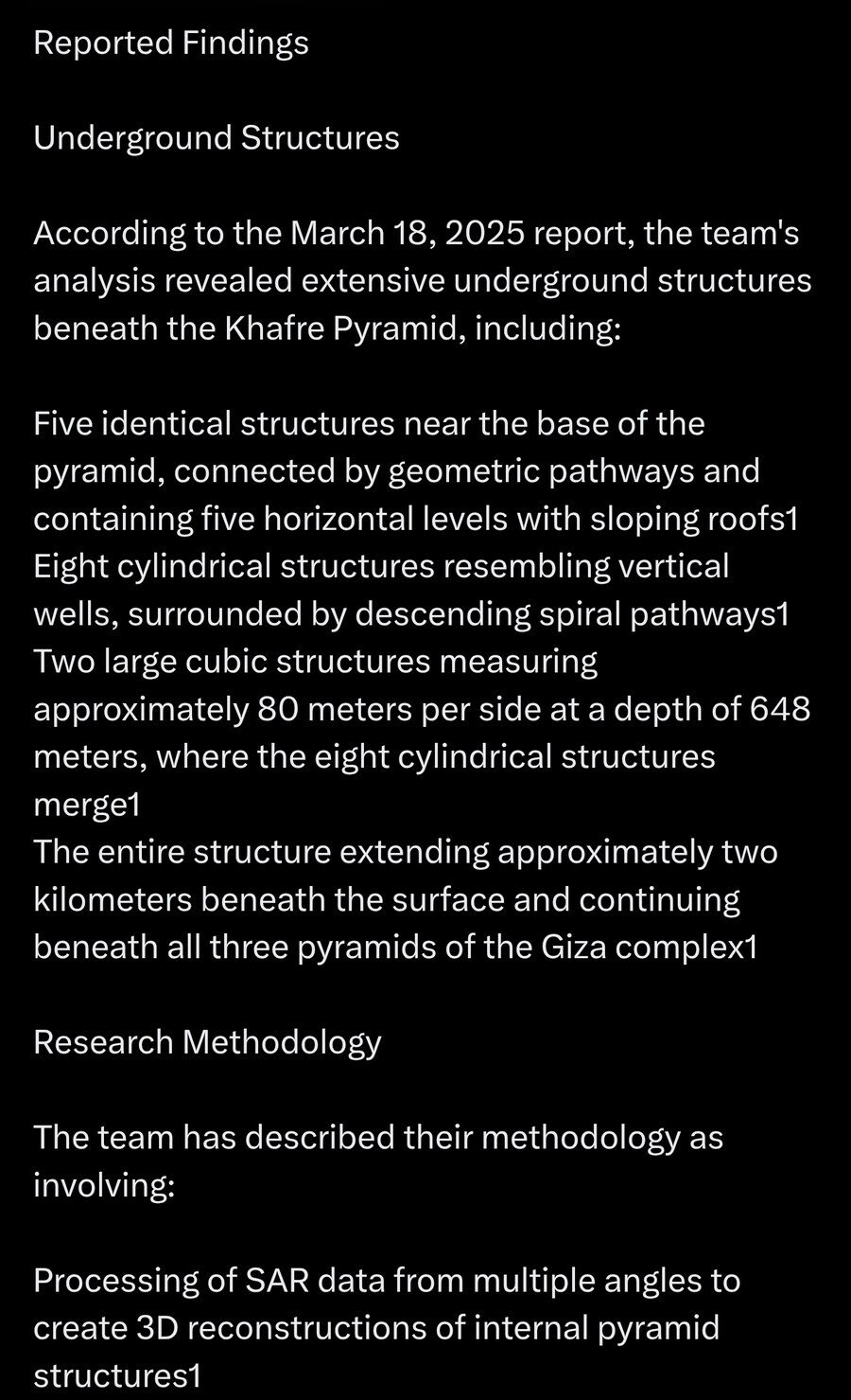 피라미드 지하에 초거대 구조물 발견됨
