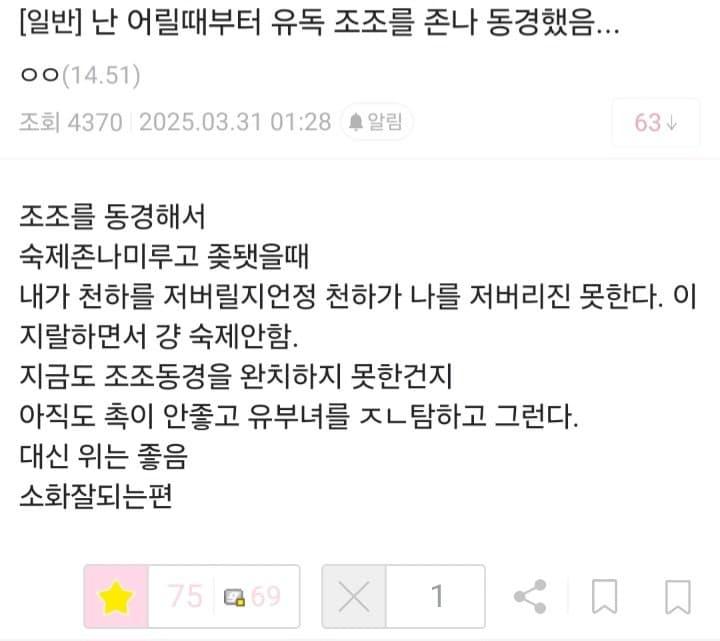 어릴때부터 유독 조조를 동경했던 디시인