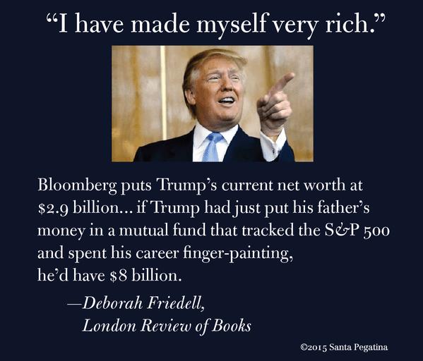 트럼프 "전 제 노력으로 엄청 부유해진 겁니다"