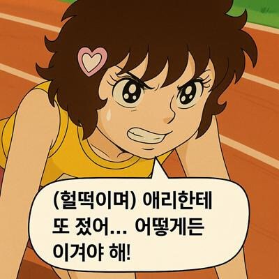 챗피티 PC빔 맞은 '달려라 하니' 4컷 만화