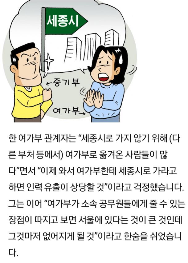 세종시로 죽어도 가기 싫다는 여가부