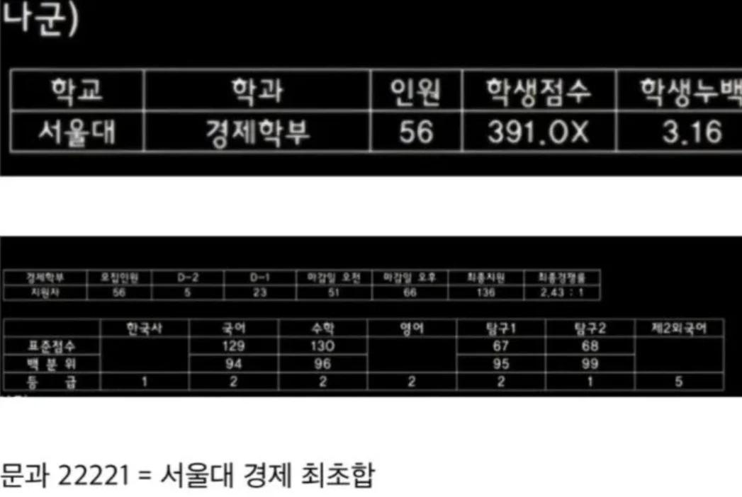 끝없이 떨어지는 문과 입결