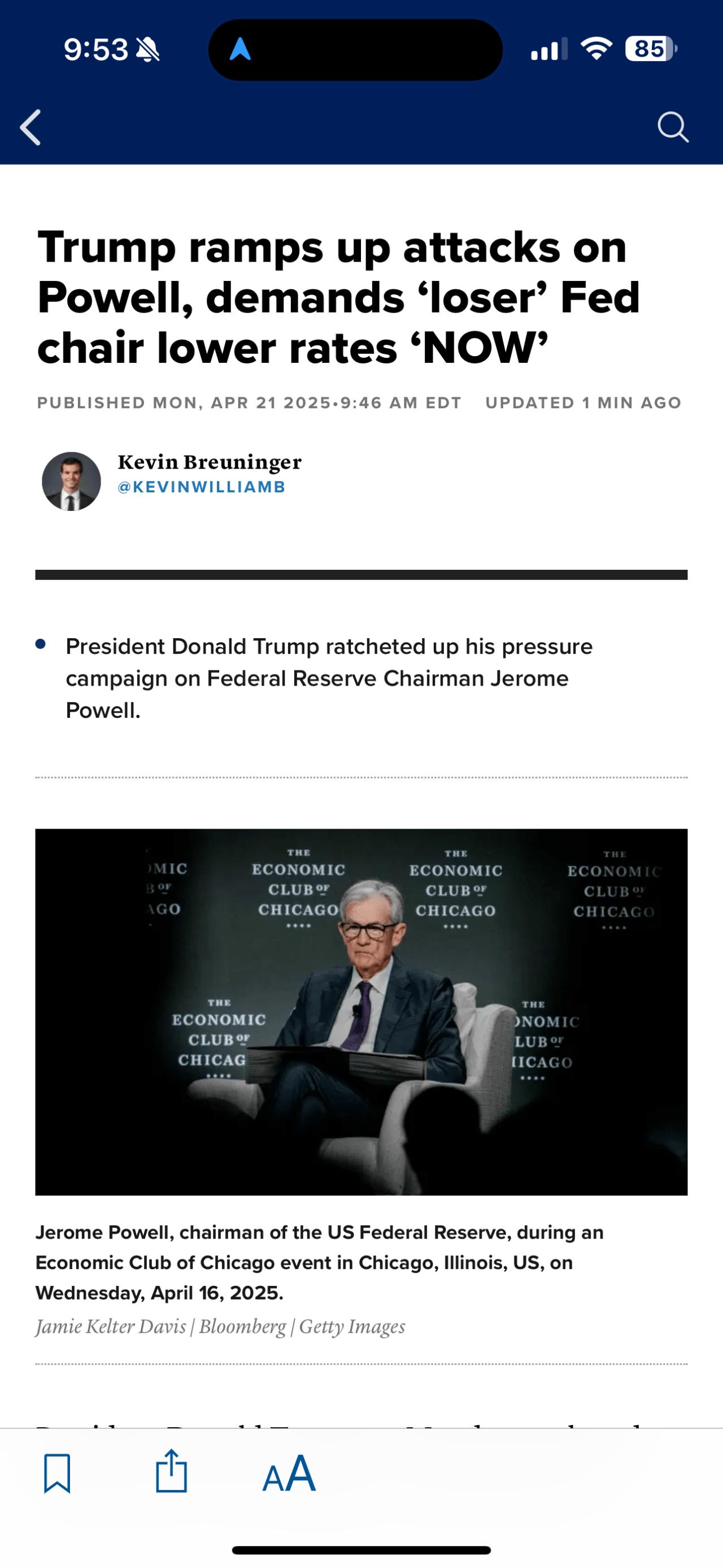 <속보> 트럼프 말하길, “루저” 파웰은 당장 금리를 인하해라