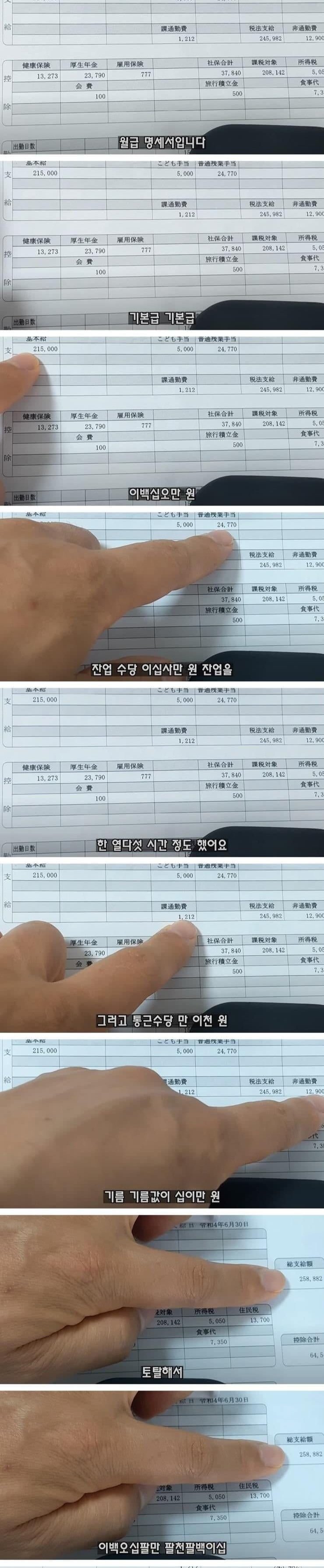 일본 현지 중소 회사에서 일을 하는 한국인의 월급 상황