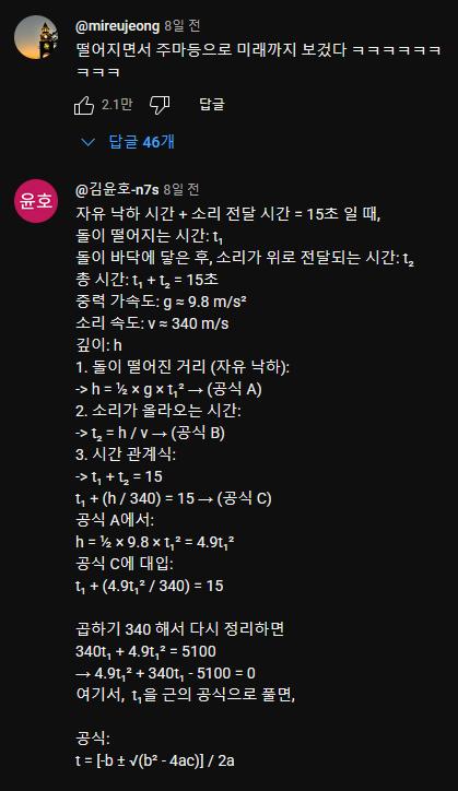 동굴에 돌던진 영상에 나타난 돌아이 댓글