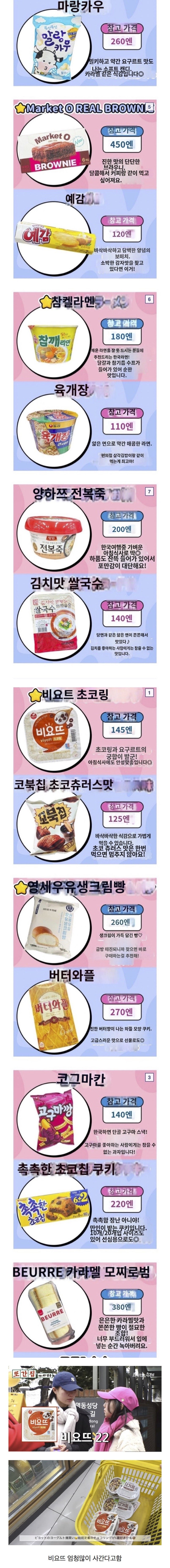 일본인들이 한국 오면 사가는 음식들 ㄷㄷ