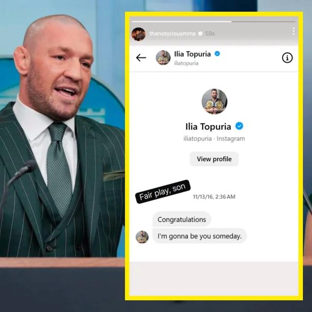 10년 전 토푸리아가 맥그리거에게 보냈던 DM