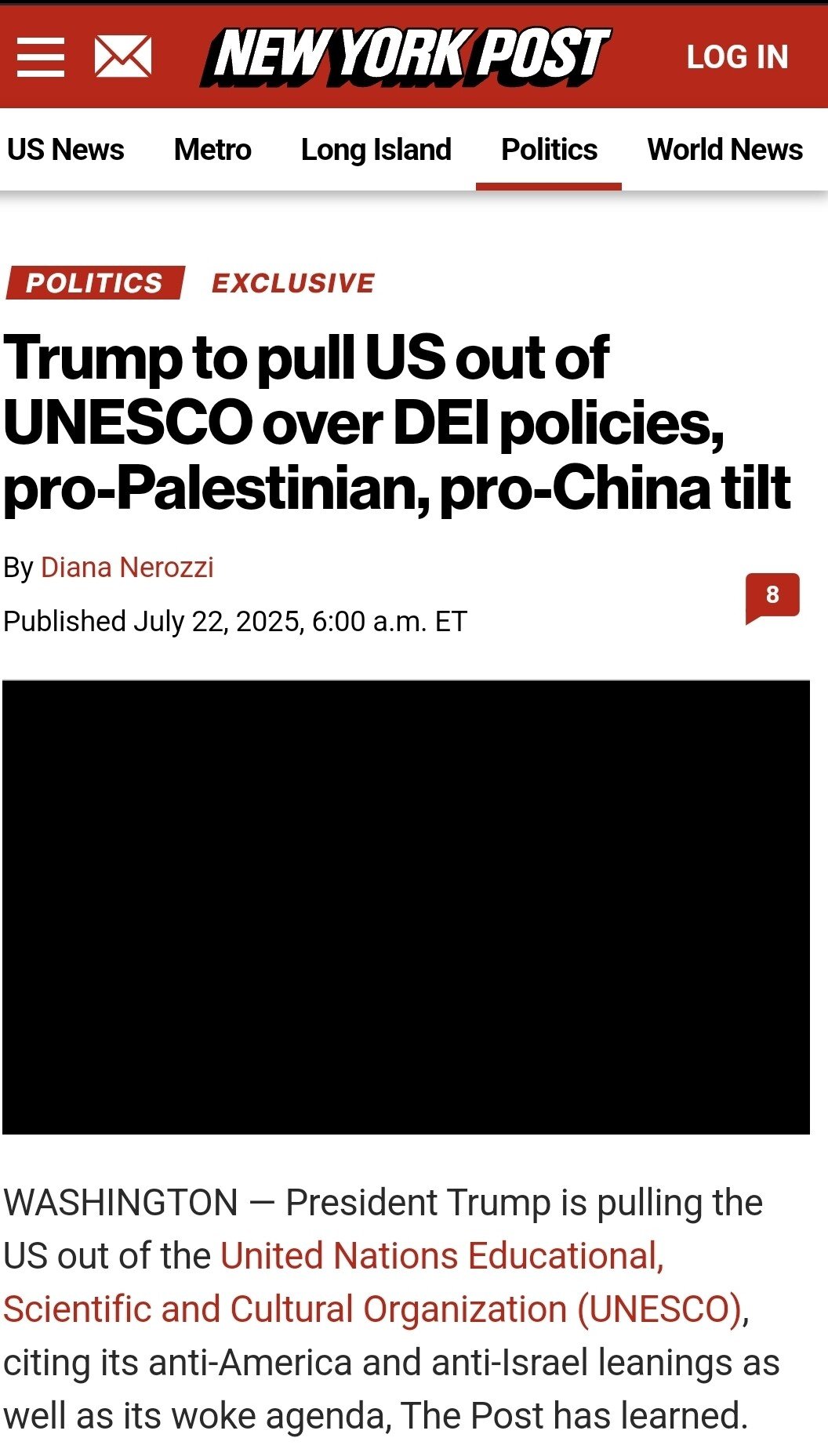 (속보) 미국 ' 유네스코 탈퇴 '