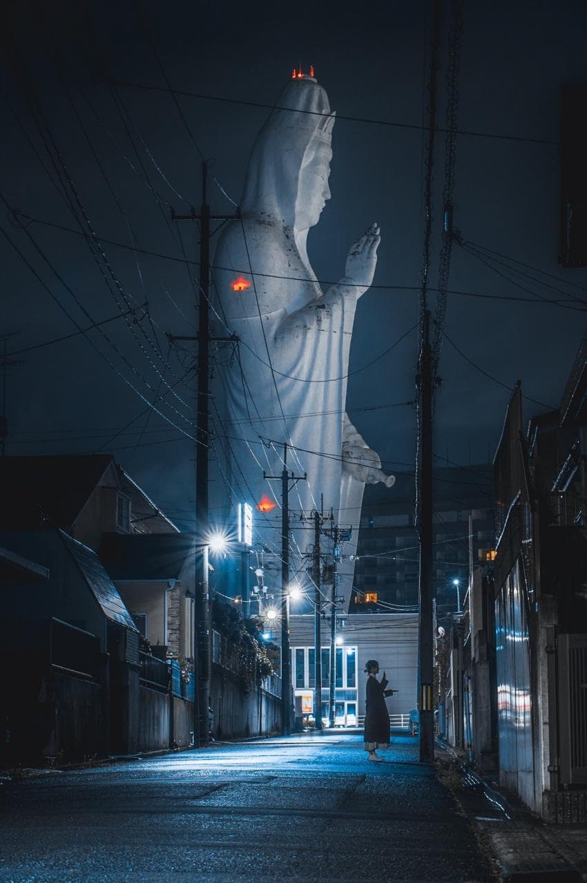 분위기 지리는 일본 초거대 불상