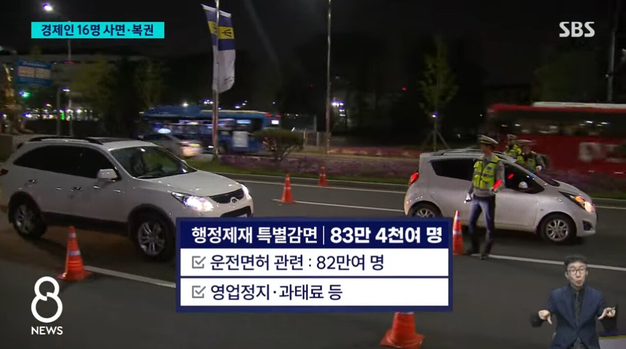 운전면허 관련 82만명 행정제재 특별감면