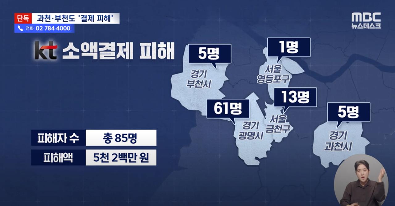 (지도) 현재까지 소액결제 해킹 피해지역 정리