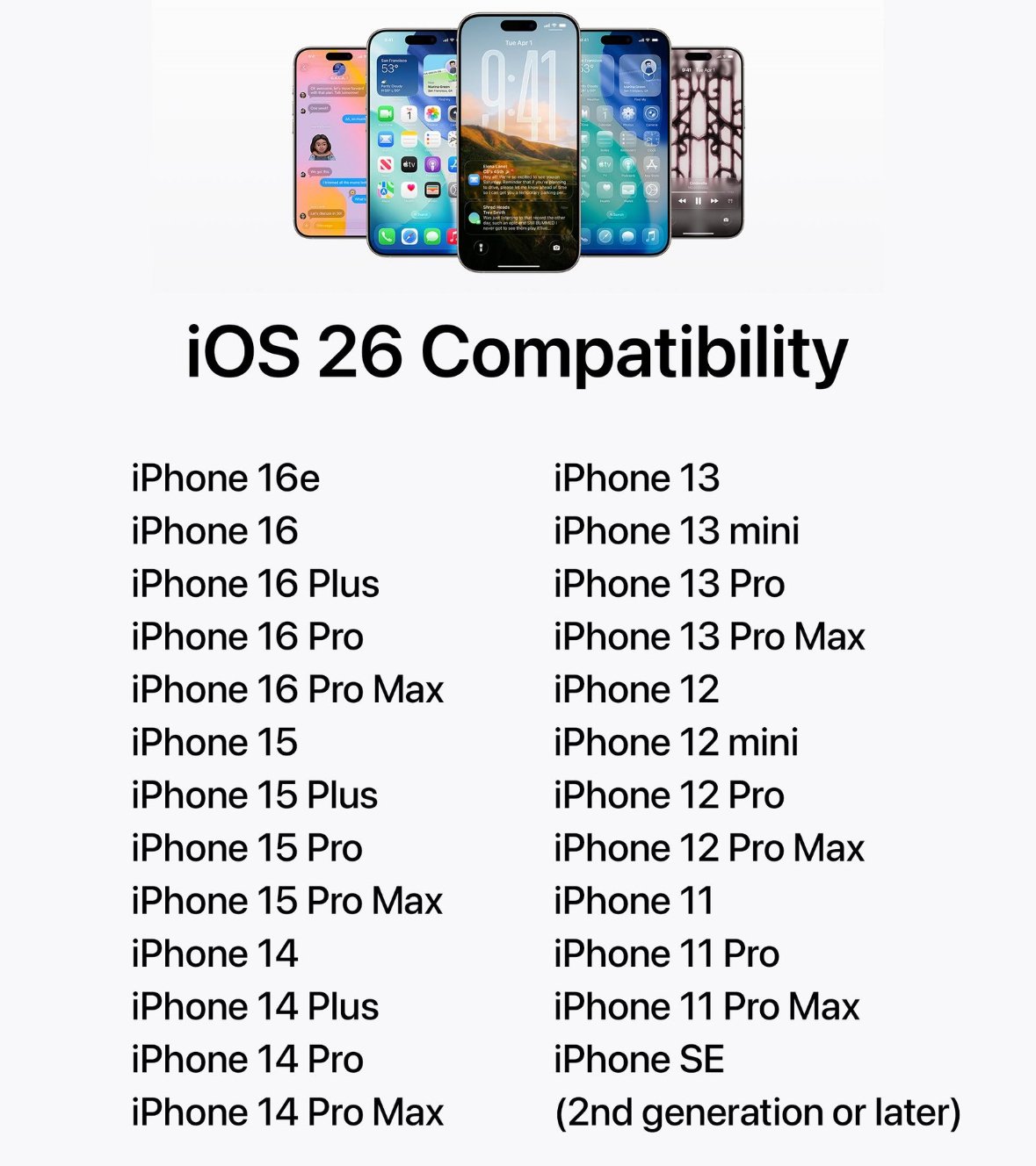 애플 iOS 26 살아남는 기종들