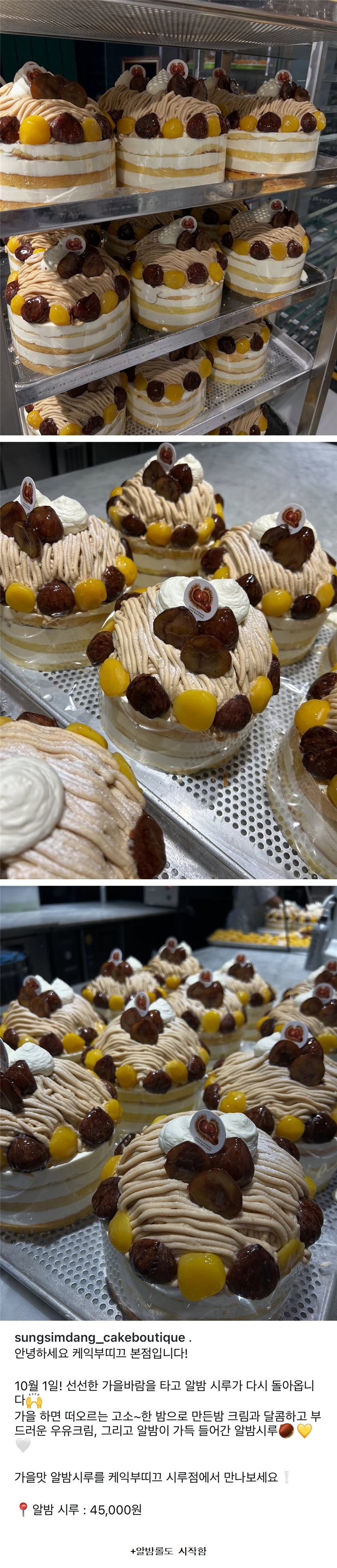 성심당의 가을 한정 상품