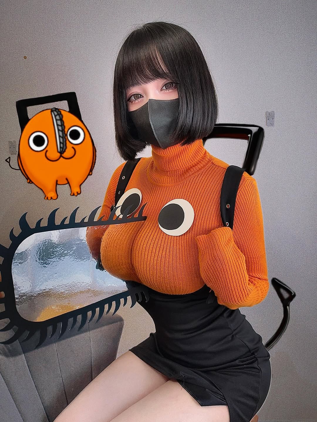 ㅇㅎㅂ) [체인소 맨] 포치타 코스프레를 한 일본 여자