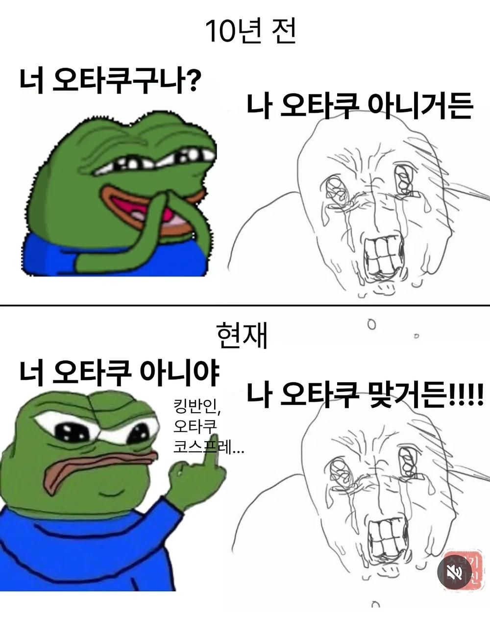 오타쿠 단어 인식 10년 간 변화
