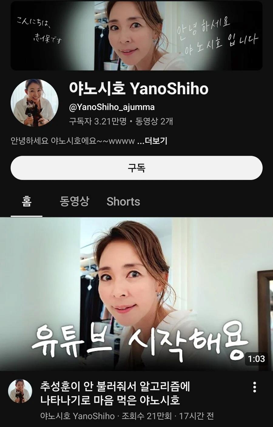 추성훈 와이프 야노 시호 근황