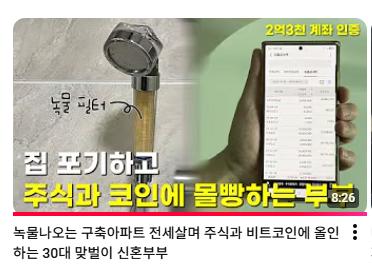 현금비중 0% 모든 자산 투자에 올인하는 30대 맞벌이 신혼부부